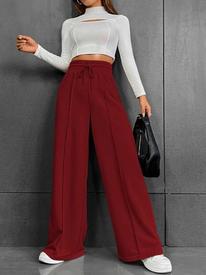 Women's straight leg loose sweatpants wide leg pants outdoor dance casual trousers