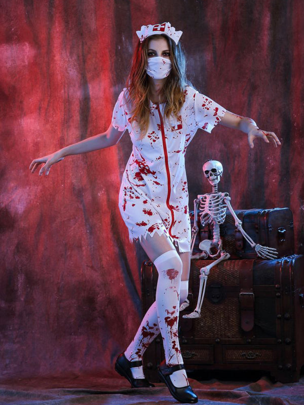 Halloween Costume Halloween Horror Bloody Nurse for women - FashionistaDeal