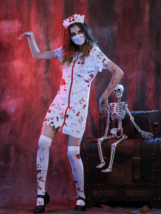 Halloween Costume Halloween Horror Bloody Nurse for women - FashionistaDeal