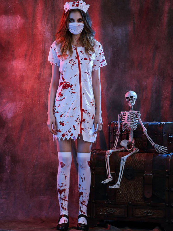 Halloween Costume Halloween Horror Bloody Nurse for women - FashionistaDeal