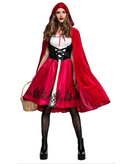 Halloween Little Red Riding Hood Adult Cosplay Party Costume for women - FashionistaDeal