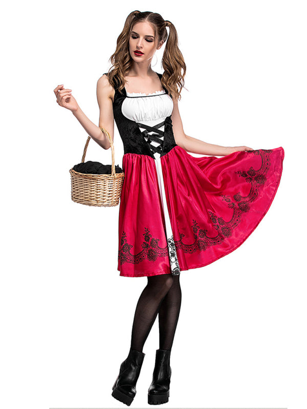 Halloween Little Red Riding Hood Adult Cosplay Party Costume for women - FashionistaDeal