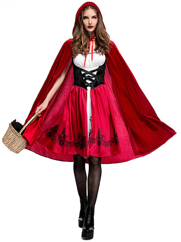 Halloween Little Red Riding Hood Adult Cosplay Party Costume for women - FashionistaDeal