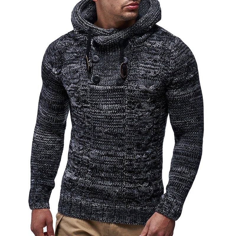 Men's casual pullover warm long sleeve sweater - FashionistaDeal