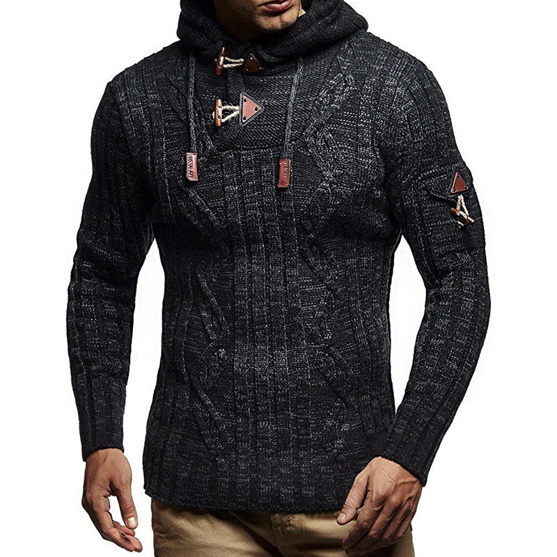 Men's casual pullover warm long sleeve sweater - FashionistaDeal