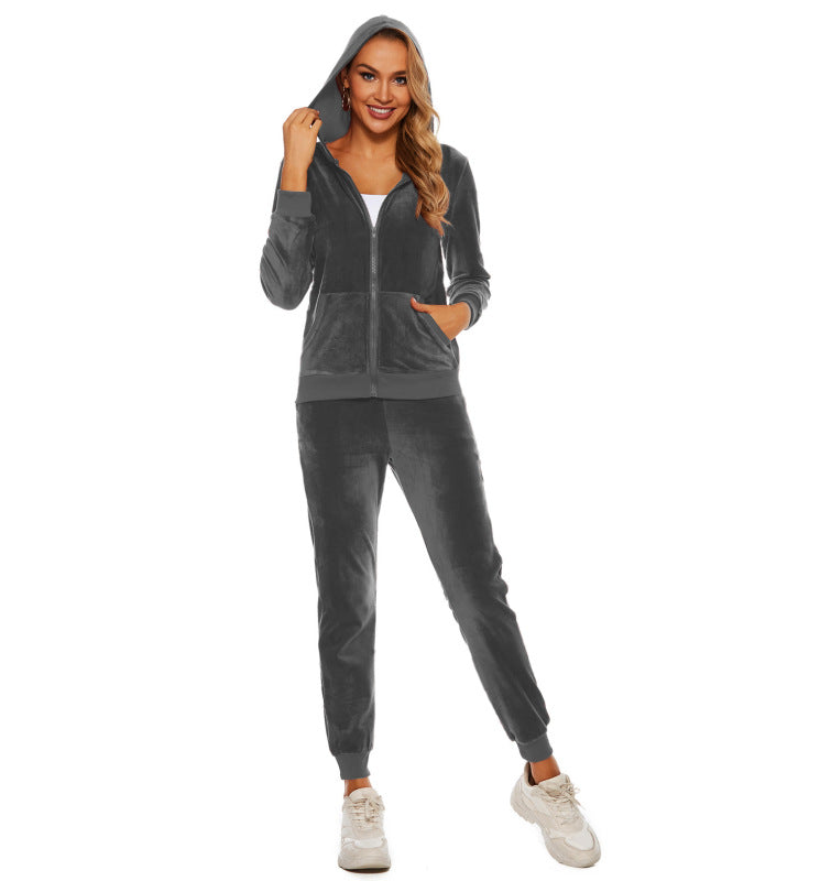 women's casual sweatshirt two piece suit set - FashionistaDeal