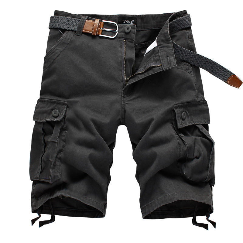 Straight Leg Cropped Pants Men's Loose Casual Pants Outdoor Sports Cargo Shorts (Without Belt) - FashionistaDeal