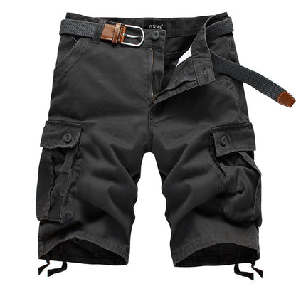 Straight Leg Cropped Pants Men's Loose Casual Pants Outdoor Sports Cargo Shorts (Without Belt) - FashionistaDeal