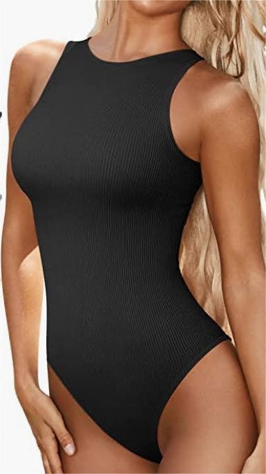 women‘s sexy round neck sleeveless bodysuit - FashionistaDeal